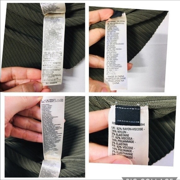 Diesel M-breed Ribbed Dress in Olive a green XXS - Picture 6 of 8